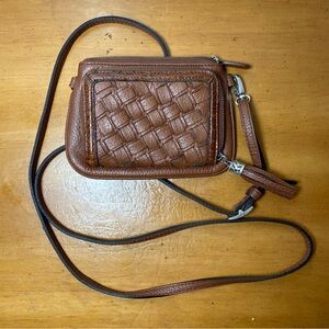 Brighton Tuscany Disco Fringed Mini Crossbody Bag Wallet Organizer Leather